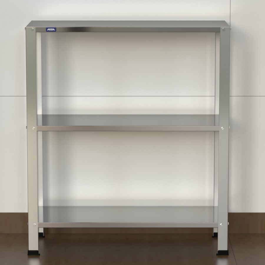 Estante Armário Prateleira Inox 3 Bandejas 300 X 800 Aisa